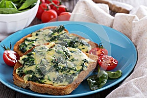 Spinach and cheese sandwich