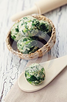 Spinach dumplings