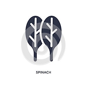 spinach icon on white background. Simple element illustration from fruits and vegetables concept