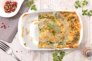 Spinach lasagne with cream