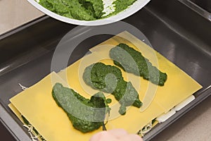 Spinach Lasagne Preparation