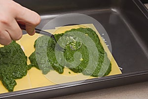 Spinach Lasagne Preparation