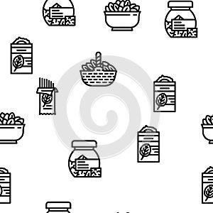 spinach leaf salad green food vector seamless pattern