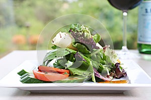 Spinaci pomodoro un cetriolo insalata 