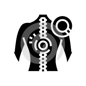 spinal cord analysis glyph icon vector illustration