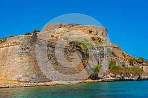 Spinalonga Fortress at Greek island Crete