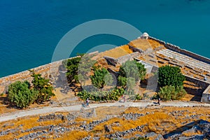 Spinalonga Fortress at Greek island Crete