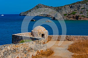 Spinalonga Fortress at Greek island Crete