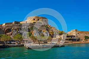 Spinalonga Fortress at Greek island Crete