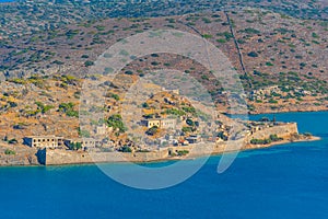 Spinalonga Fortress at Greek island Crete