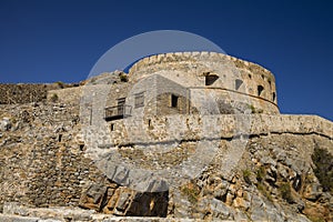 Spinalonga fortress on the island of Crete, Greece