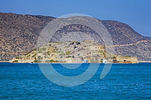 Spinalonga fortress on the island of Crete, Greece