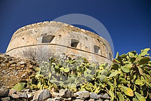 Spinalonga fortress on the island of Crete, Greece