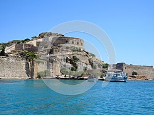 Spinalonga on the island of Crete, Greece