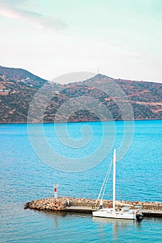 Spinalonga island is a popular tourist attraction in Crete, Greece.