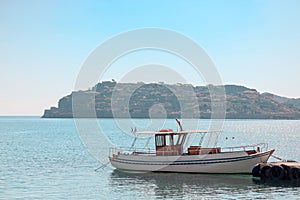 Spinalonga island is a popular tourist attraction in Crete, Greece.