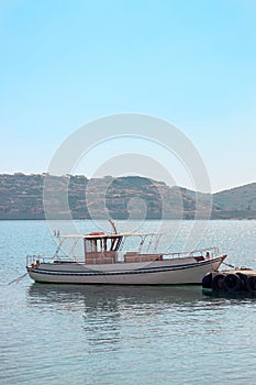 Spinalonga island is a popular tourist attraction in Crete, Greece.