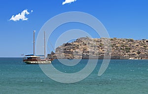 Spinalonga isle at Crete , Greece