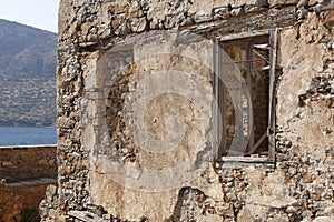 Spinalonga ruins in Crete near Elounda. Greece