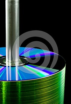 Spindle of CDs photo