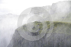 Spindrift of the Dettifoss waterfall, Iceland photo