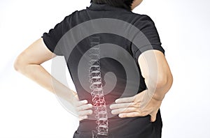 Spine bones injury