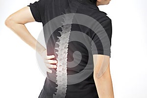 Spine bones injury