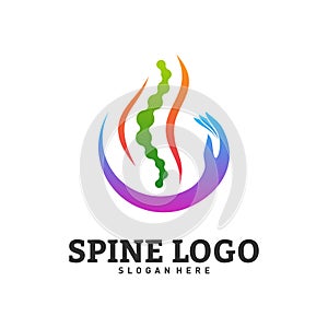 Spine Care logo design concept . Chiropractic logo template. Medical Spine Logo 
