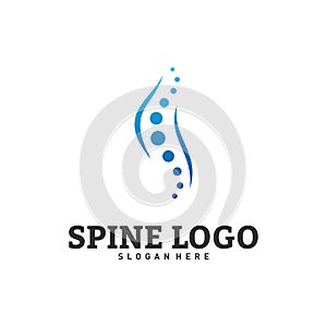 Spine logo design concept vector. Chiropractic logo template. Medical Spine Logo vector