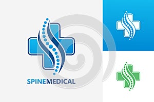 Spine Medical Logo Template Design Vector, Emblem, Design Concept, Creative Symbol, Icon