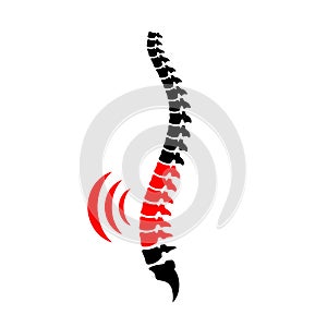 Spine pain vector icon