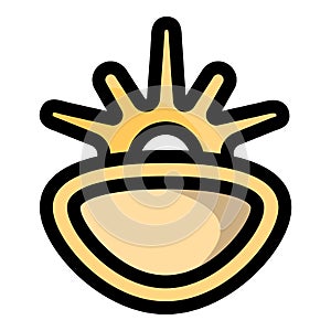 Spine section icon, outline style