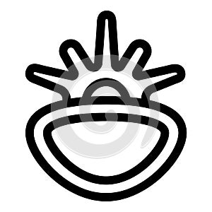 Spine section icon, outline style