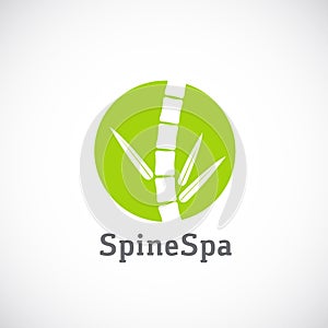 Spine Spa Abstract Vector Concept Icon or Logo