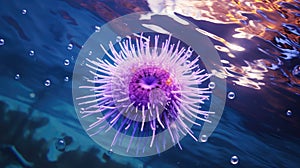 spines purple sea urchins photo