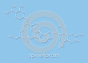 Spinetoram insecticide molecule. Skeletal formula