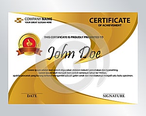 Spining golden certificate