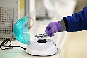 spinner centrifuge in a biology lab