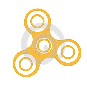 Spinner icon - toy for stress relief and improvement of attention span. Hand fidger spinner.