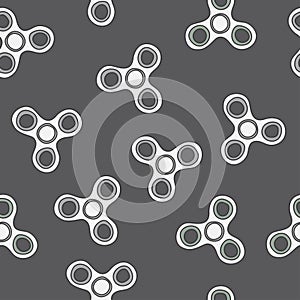 Spinner. A modern rotating toy object. Vector illustration. Seam