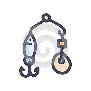 spinnerbait color vector doodle simple icon design