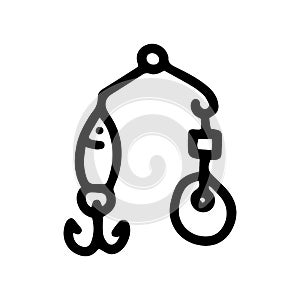 spinnerbait line vector doodle simple icon design photo