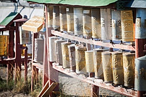 Buddhist prayer drums