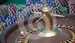 Spinning casino roulette. Gambling concept. 3D rendered illustration.