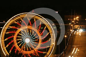 Spinning Ferris Wheel.