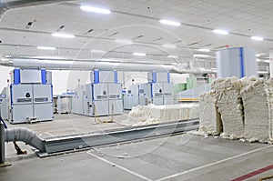 Spinning mill equipment in the workshop