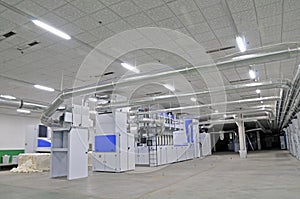 Spinning mill equipment in the workshop