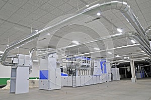 Spinning mill equipment in the workshop