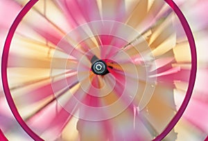 Spinning pinwheel on the wind