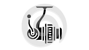 spinning reel glyph icon animation